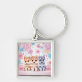 Llavero Kawaii Husky Cachorros: Cojín decorativo Pastel Pa