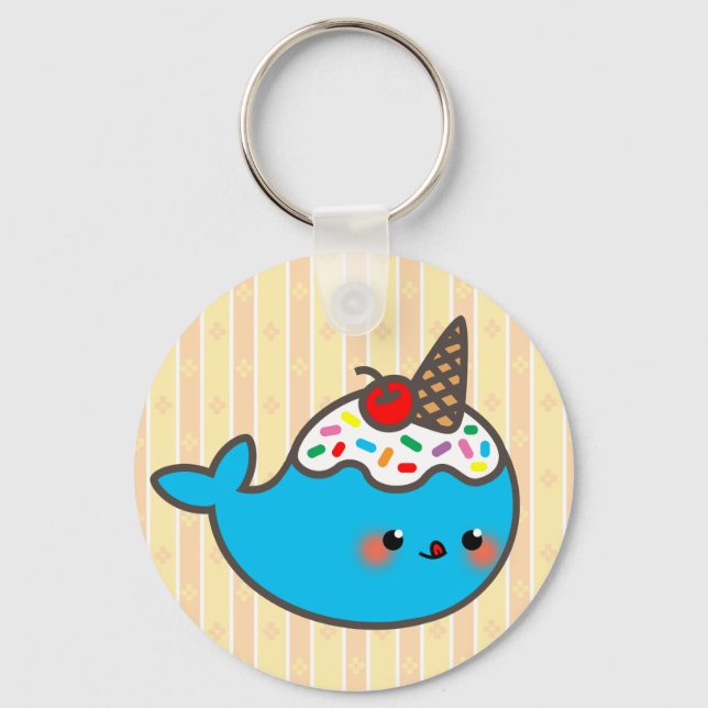 Llavero Kawaii Ice Cream Narwhal (Anverso)