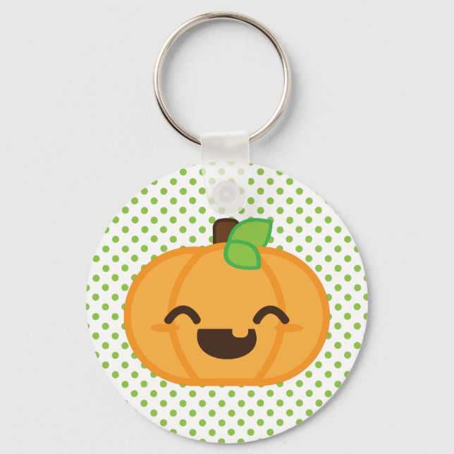 Llavero Kawaii Jack O Lantern Pumpkin Keychain (Anverso)