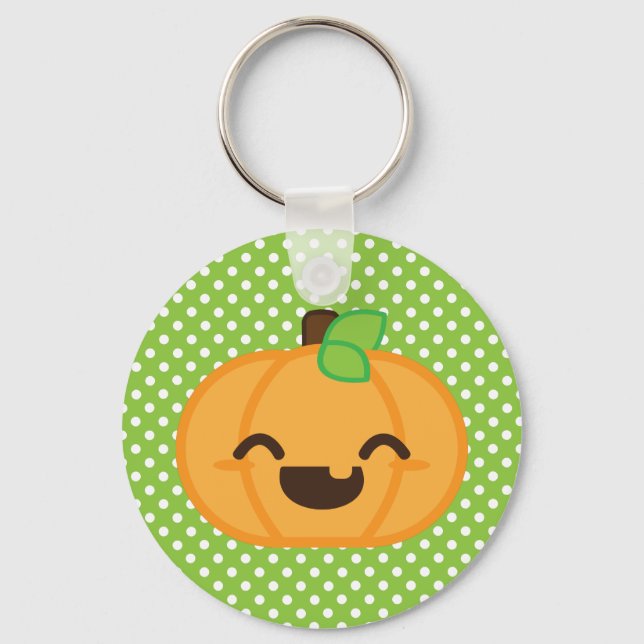 Llavero Kawaii Jack O Lantern Pumpkin Keychain (Anverso)