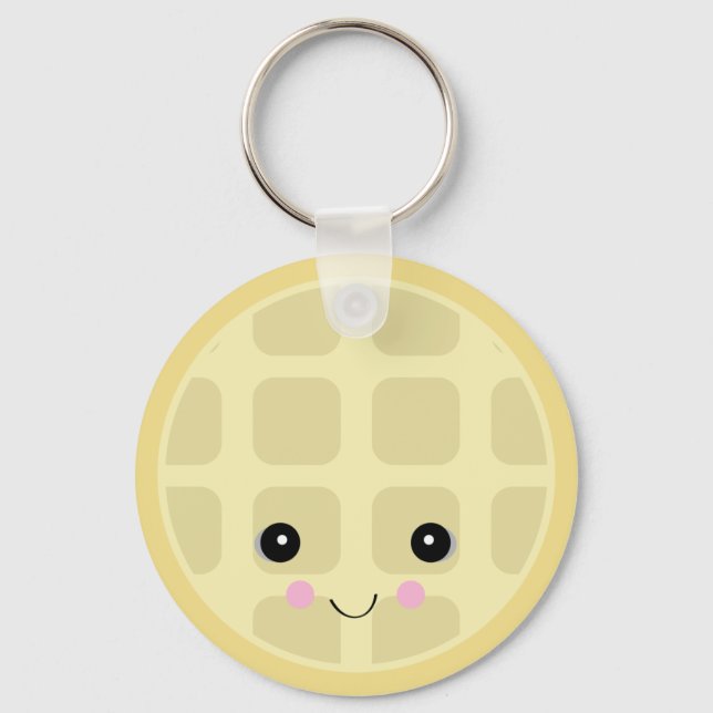 Llavero kawaii lindo waffle (Anverso)