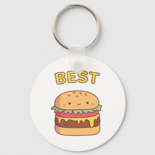 Llavero Kawaii Mejor Hamburguesa Doodle Mejor Amigo
