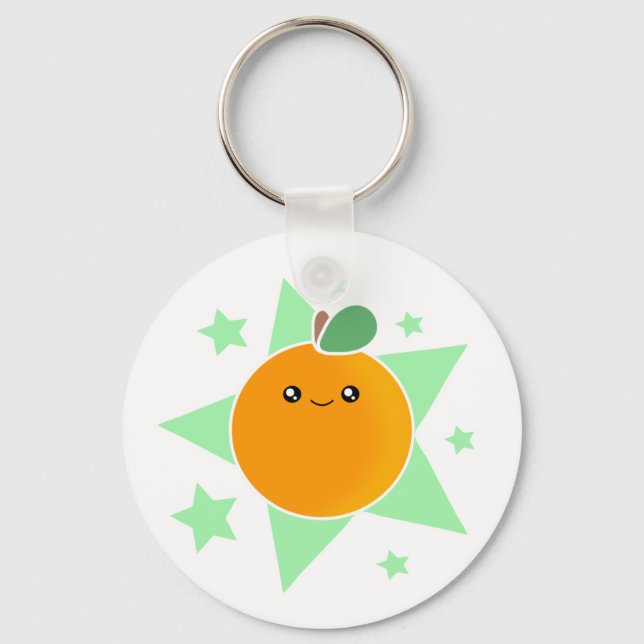 Llavero Kawaii Naranja Keychain (Anverso)