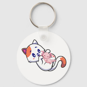 Llavero Kawaii Neko Anime Button Keychain