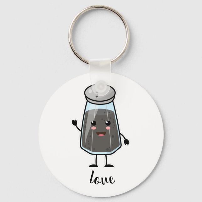 Llavero Kawaii Pepper Shaker: Keychain de amor (para siemp (Anverso)