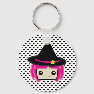 Llavero Kawaii Pink Haired Keychain