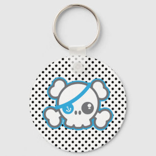 Llavero Kawaii Pirate Skull Keychain