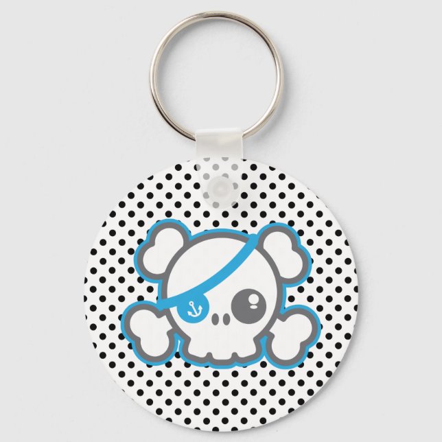 Llavero Kawaii Pirate Skull Keychain (Anverso)