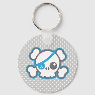 Llavero Kawaii Pirate Skull Keychain