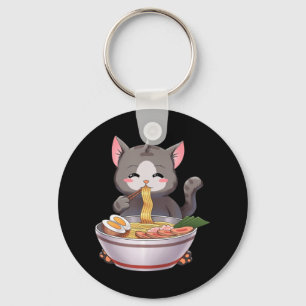 Llavero Kawaii Ramen Gato Anime Niño Regalo de Comida Japo