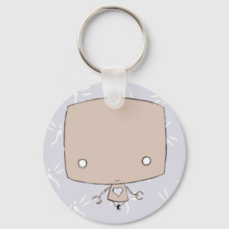 Llavero Kawaii Robot (huella de luciérnaga morada)