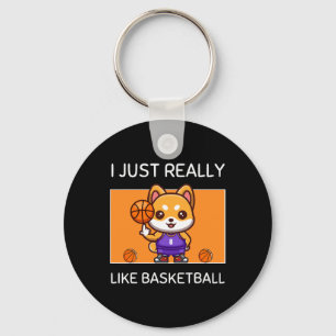 Llavero Kawaii Shiba Inu Me Gusta El Basketbal