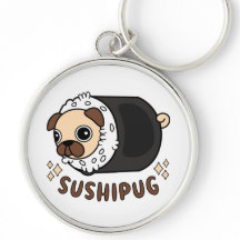 Kawaii Sushi Pug Mashup Gracioso regalo de amante 