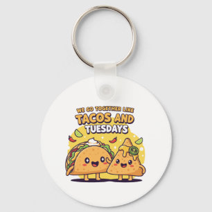 Llavero Kawaii Taco & Nacho Vamos Junto Como Tacos
