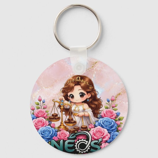 Llavero Kawaii Zodiaco Neos Libra (Anverso)