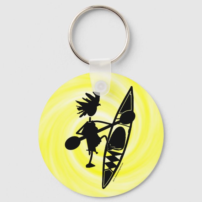 Llavero Kayak Canoe Joyful Silhouette (Anverso)