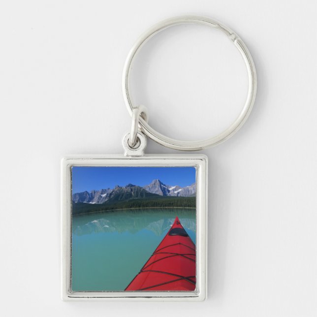 Llavero Kayak en el lago de las aves acuáticas debajo del  (Frente)