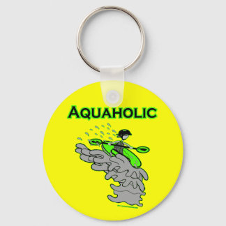 Llavero Kayaking Whitewater Silhouette