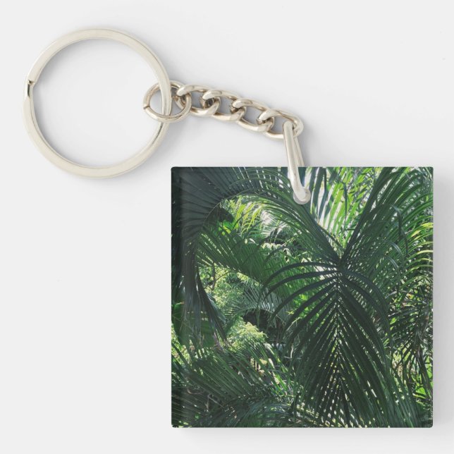 Llavero Kaychain de árbol de palmera verde (Frente)
