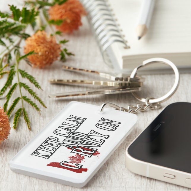 Llavero Keep Calm and Carney On (Frente Derecha)