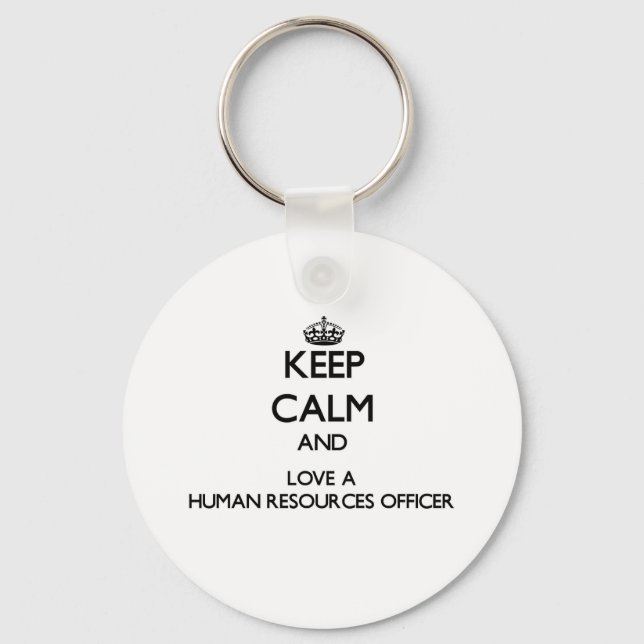 Llavero Keep Calm and Love a Human Resources Officer (Anverso)