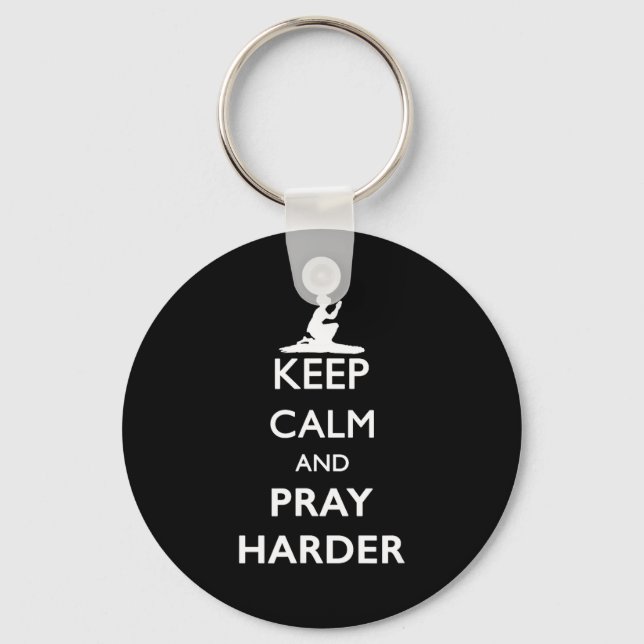 Llavero Keep Calm And Pray Harder  (Anverso)