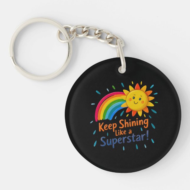 Llavero Keep Shining Like a Super Star Acrylic Keychain (Frente)