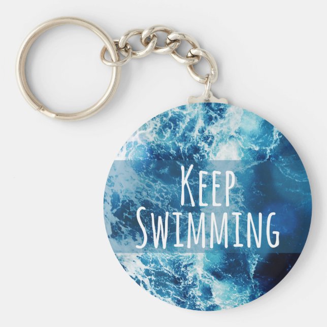 Llavero Keep Swimming Ocean Motivational (Frente)