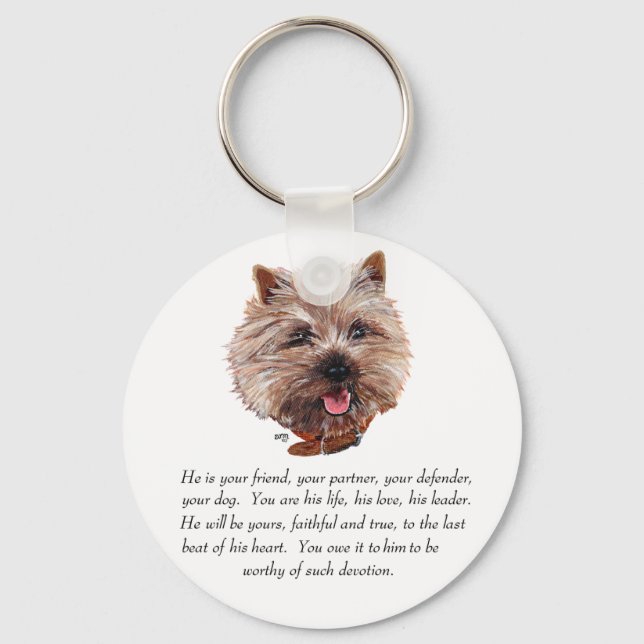 Llavero Keepsake Cairn Terrier - Hombre (Anverso)