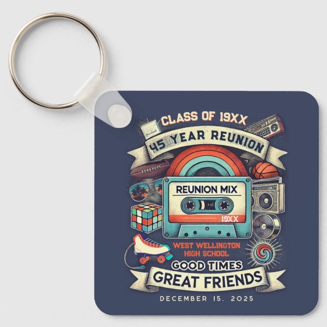 Llavero Keepsake de la 45ª clase de secundaria Retro (Anverso)
