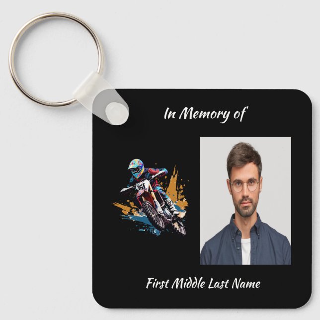 Llavero Keepsake  Memorial Motocross Motorcycle Racing (Anverso)
