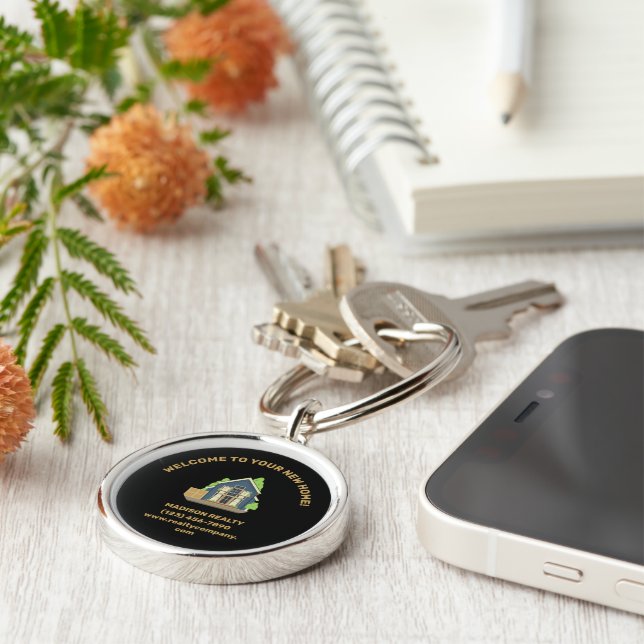 Llavero Keepsake profesional de Real Estate Broker (Lado)