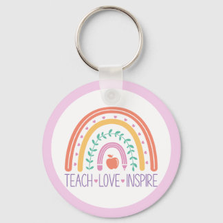 Llavero Keepsake Teach Love Inspire Rainbow Keychain