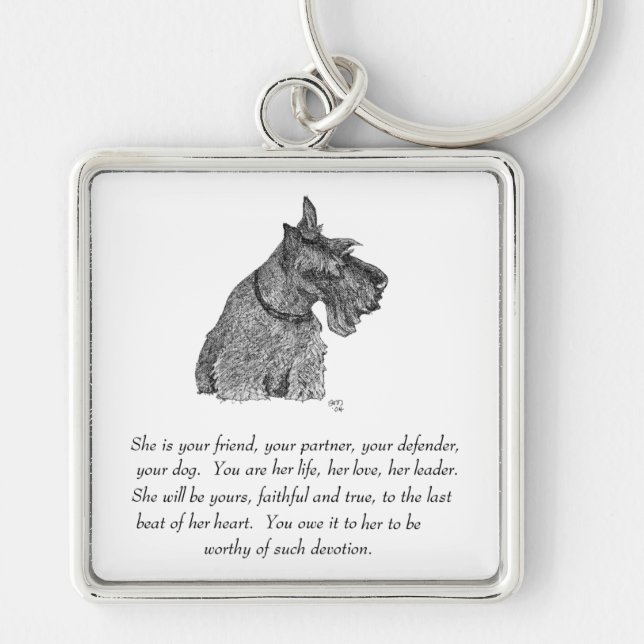 Llavero Keepsakes de Terrier Escocés - MUJER (Frente)