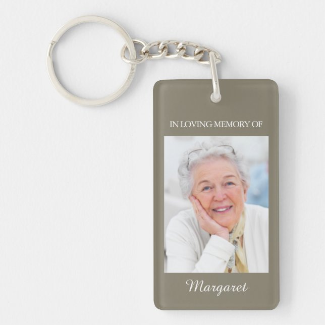 Llavero Keepsakes Memorial | Anillo de claves con foto y R (Frente)