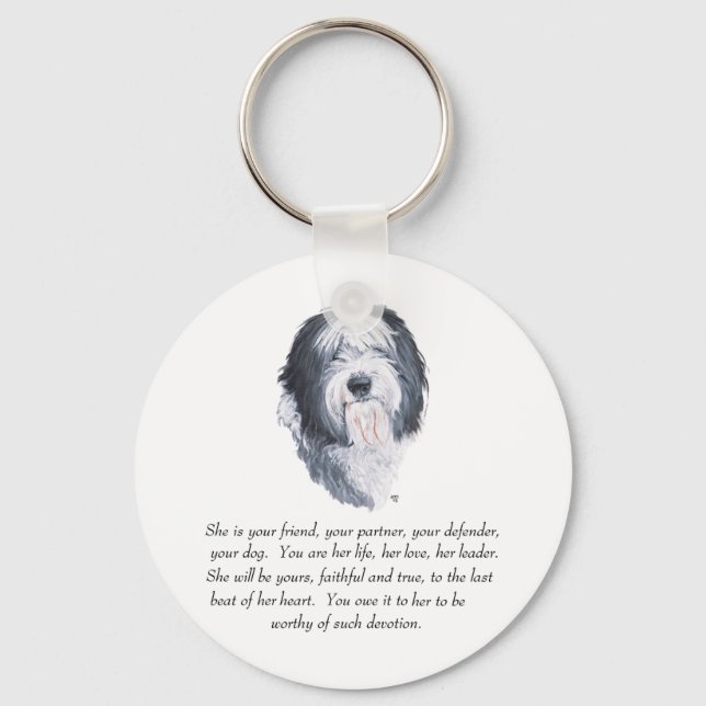 Llavero Keepsakes Old English Sheepdog (Anverso)