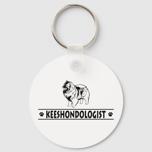 Llavero Keeshond humorístico (Anverso)