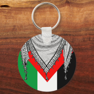 Llavero Keffiyeh palestino Scarf tejido tradicional