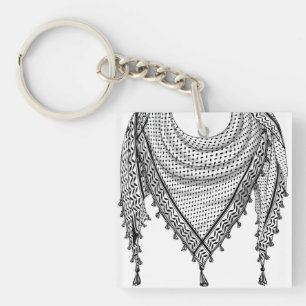 Llavero Keffiyeh palestino Scarf tejido tradicional