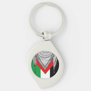 Llavero Keffiyeh palestino Scarf tejido tradicional