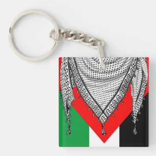 Llavero Keffiyeh palestino Scarf tejido tradicional