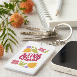 Llavero Keird Weird Floral Acrylon Keychain