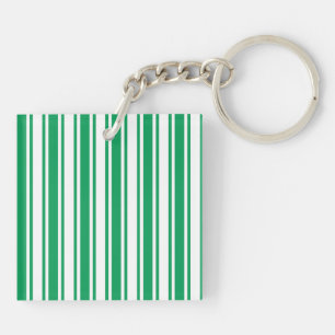 Llavero Kelly rayas de caramelo verde y blanco