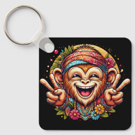 Llavero "Kelly the Chill Monkey" Aluminum Keychain