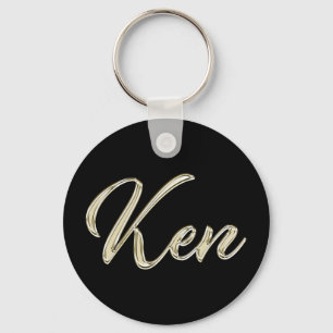 Llavero Ken Name whitegold Button Schlüsselanhänger