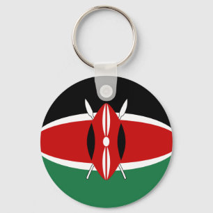 Llavero Kenia Fisheye Flag Keychain
