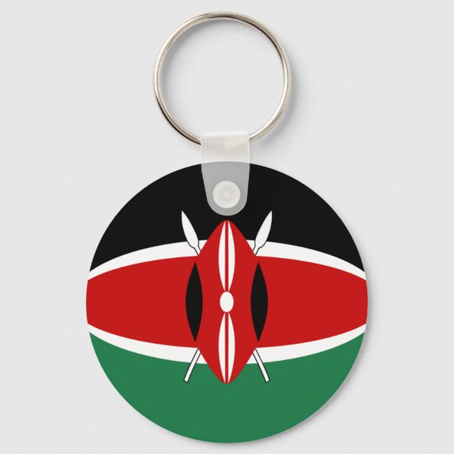 Llavero Kenia Fisheye Flag Keychain (Anverso)
