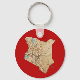 Llavero Kenia Map Keychain