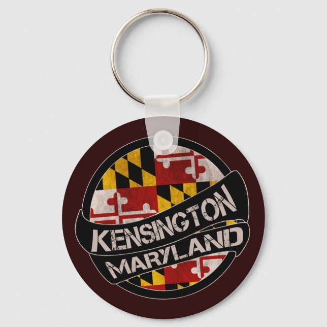 Llavero Kensington Maryland marca grunge keychain (Anverso)