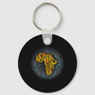 Llavero Kente Clothe Metallic Africa Design Pegatina
